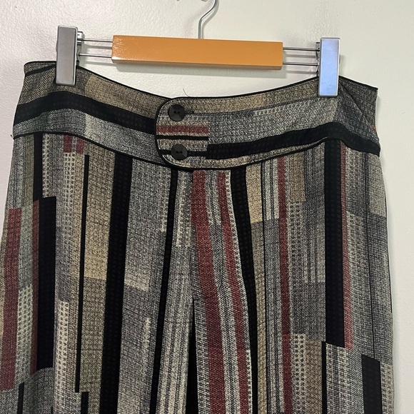 Ezekiel Women’s Wide-Leg Pants XXL Geometric Print High-Waist Flowy Trousers - Picture 11 of 11